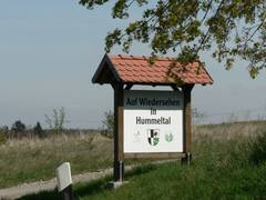 Ausgangsschild der Gemeinde Hummeltal.