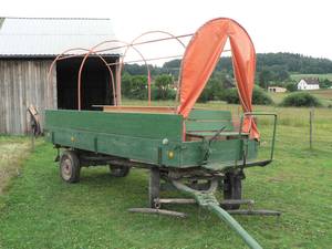 Planwagen mit Kutschbock, Deichsel und Scheiden